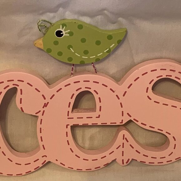 PRINCESS - Pink Sign Word Art Wooden Wall Hanging Room Decor - Picture 9 of 10